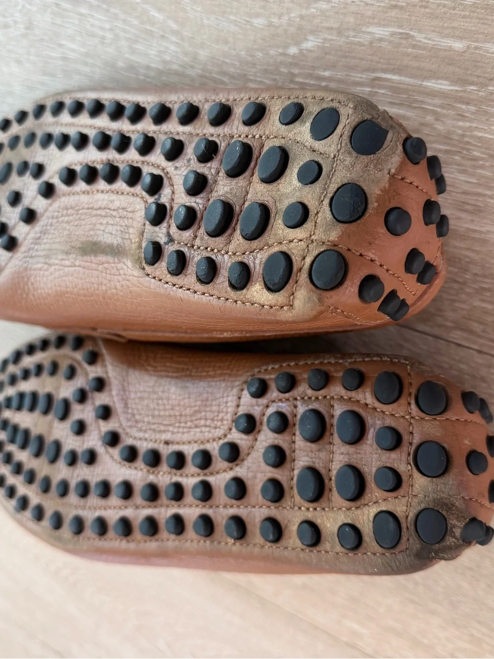 Tod's Leather Penny Loafers in Tan Brown